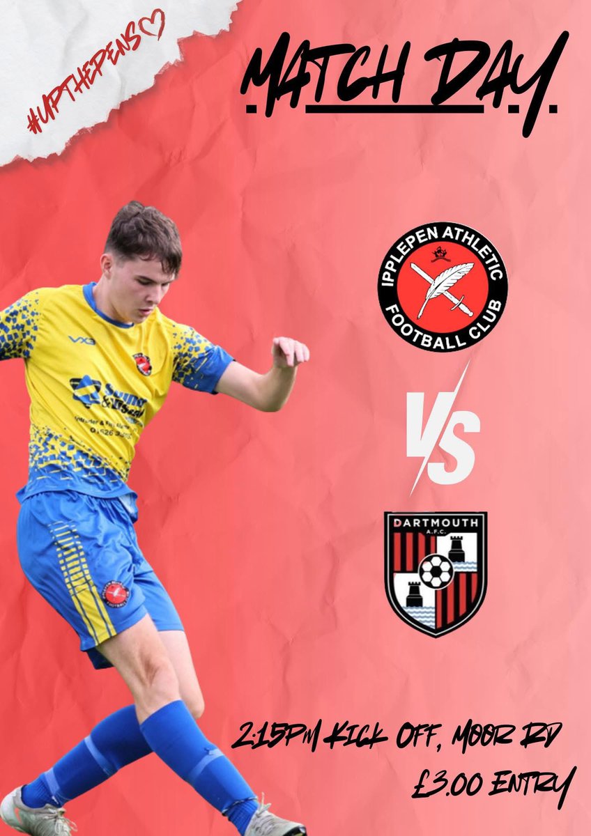 IpplepenAthlet1's tweet photo. ⚽️ 🔥 Two Game Weekend 🔥 ⚽️ 

Firsts 🆚 @DartmouthAFC (League)
🏟️ Home
🕑 14:15 KO

Ressies 🆚 Newton 66 Res (League)
📍 Away
🕝 14:30 KO

#UpThePens❤️ https://t.co/ndYwPh9nmv