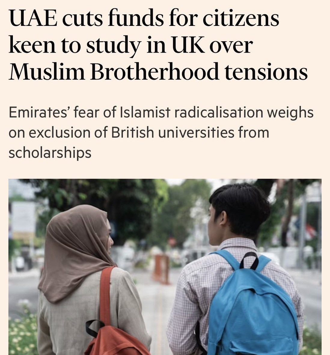 Let that sink in: A Muslim country 🇦🇪 is afraid that its citizens would turn into radical Islamists if they go to the UK 🇬🇧 

This is how low Britain has sunk under Starmer.
