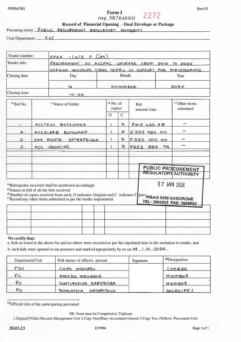 PUBLIC PROCUREMENT REGULATORY AUTHORITY tweet media