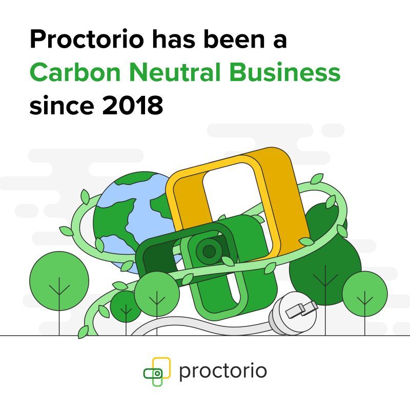 proctorio's tweet image. When Proctorio was founded, we set out with sustainability in mind. Both our product and office were created with the goal of being Carbon Neutral and eventually, Carbon Negative.