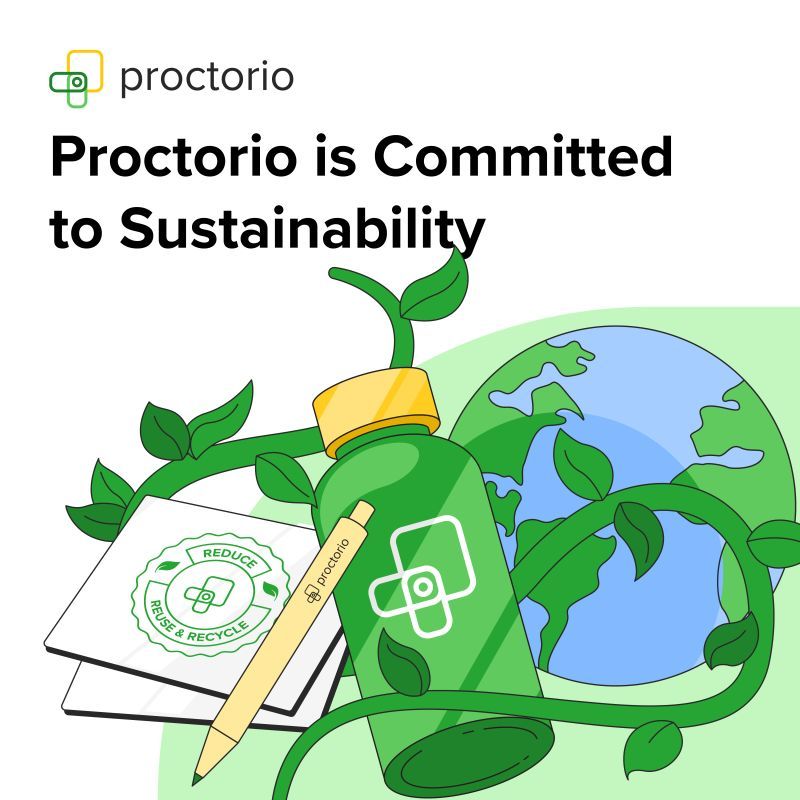proctorio's tweet image. Our offices are built to promote sustainable practices. We use energy efficient lighting, solar panels for power, use recycled furniture and clean with non-toxic cleaners.