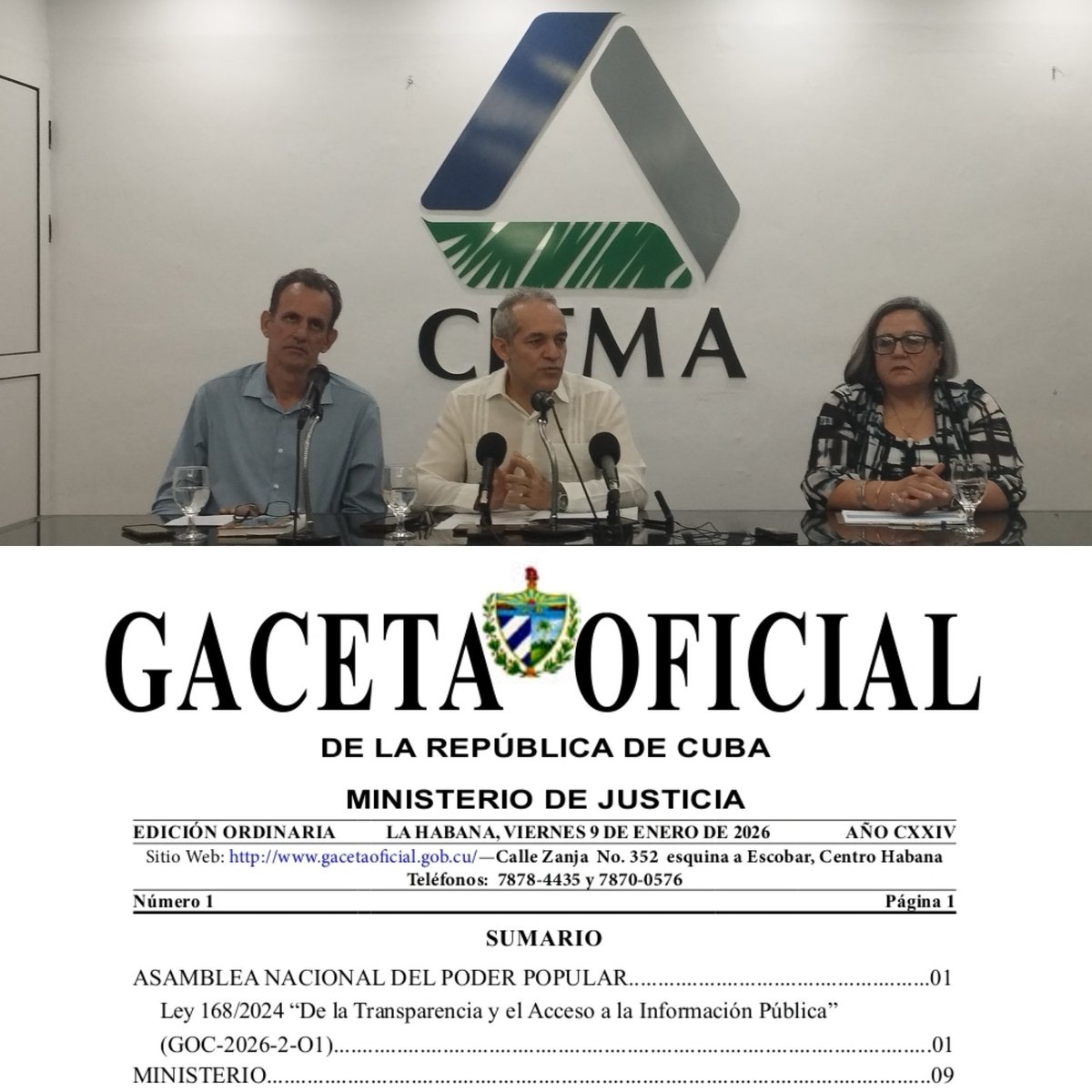 Publica Gaceta Oficial Ley 168 "De Transparencia y Acceso a la Información Pública", un instrumento clave para potenciar la participación y el control popular. Acompañamos a Dra. Martha Ferriol en Conferencia de Prensa para su comunicación.