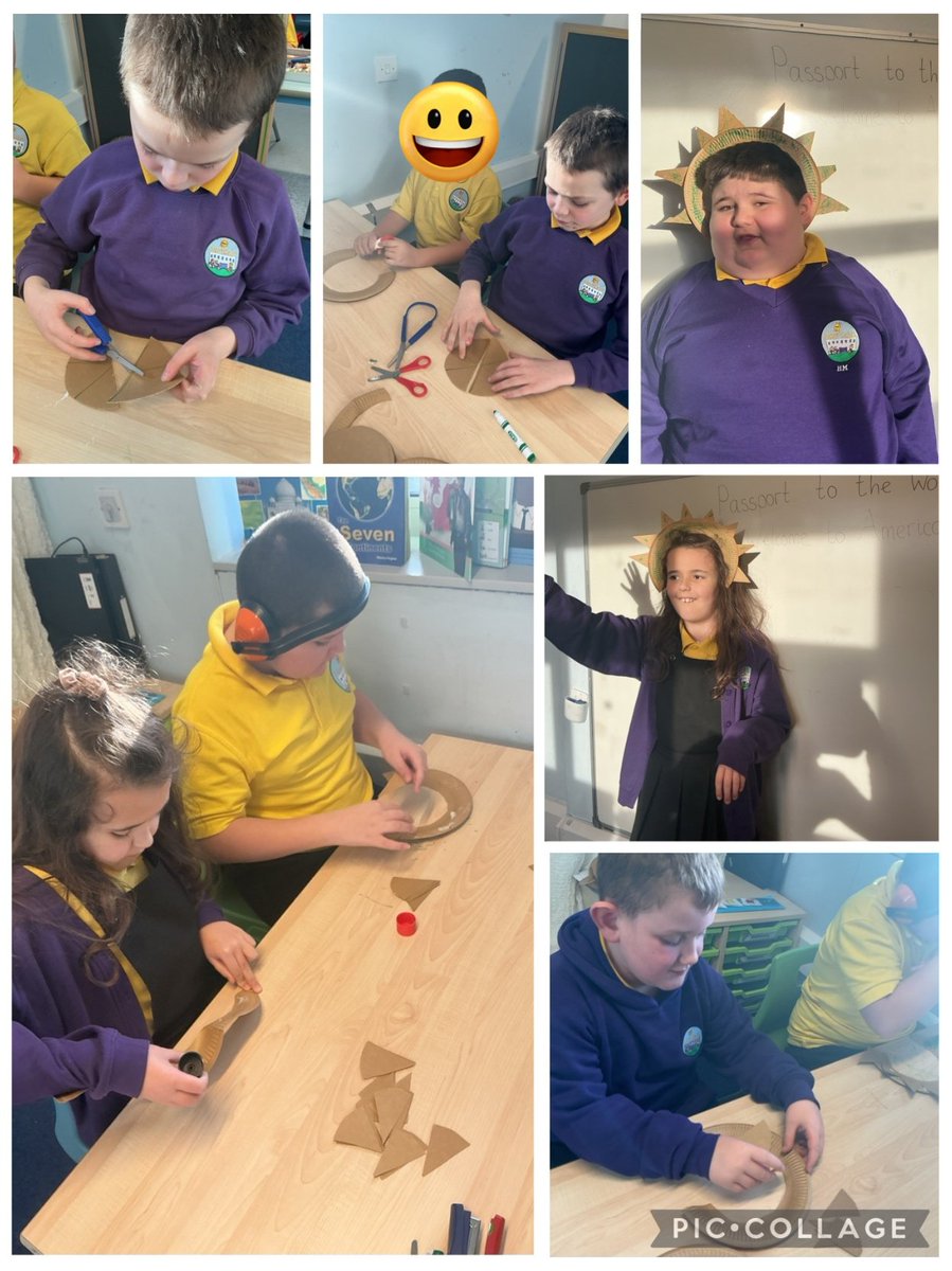 NantCelynBase's tweet photo. 🗽 As part of our topic Passport to the World – “Welcome to America”, we made Statue of Liberty crowns! While creating them, we explored early fraction language, learning how to cut shapes into halves, quarters and eighths. Fantastic work everyone! ✂️👑✨

@nantcelynschool https://t.co/AsQl3w26nt