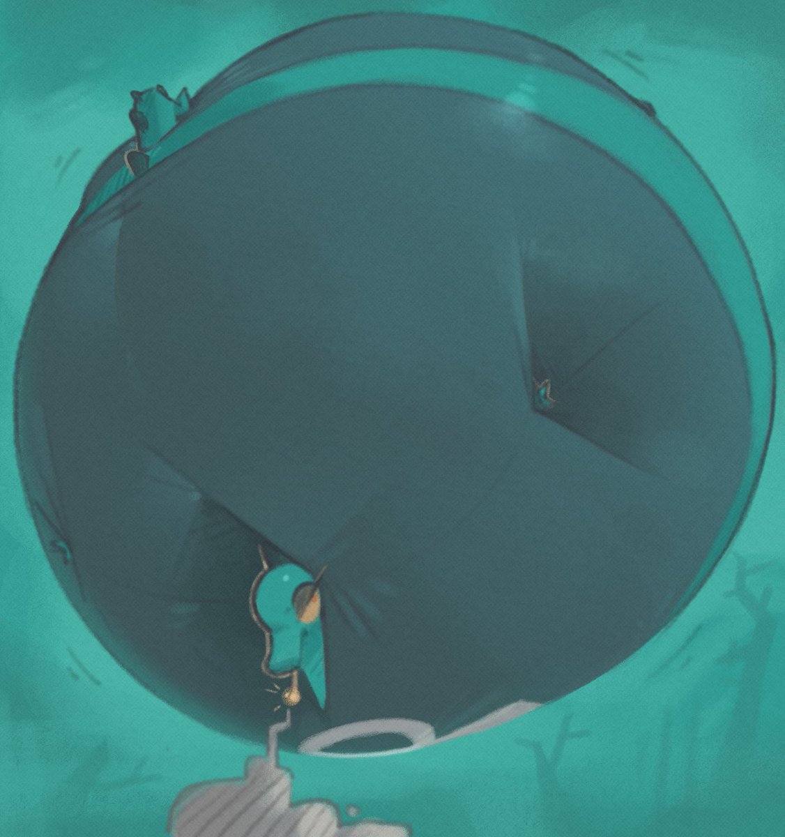 secretstarroom's tweet image. bea balloon in the woods