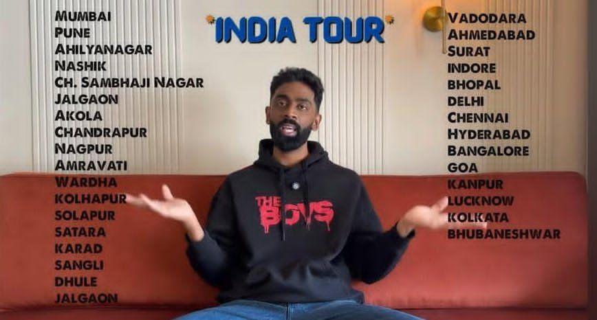 PranitMoreFC's tweet photo. Back to back shows after Biggboss 
Now India tour announced 🔥🔥🔥🔥 13 states - 32 cities 
Powerhouse of Content and Star 
By the way his new show is there on YouTube already go and watch on his channel

#PranitMore #PranitkiPaltan https://t.co/4BOB9kCjib