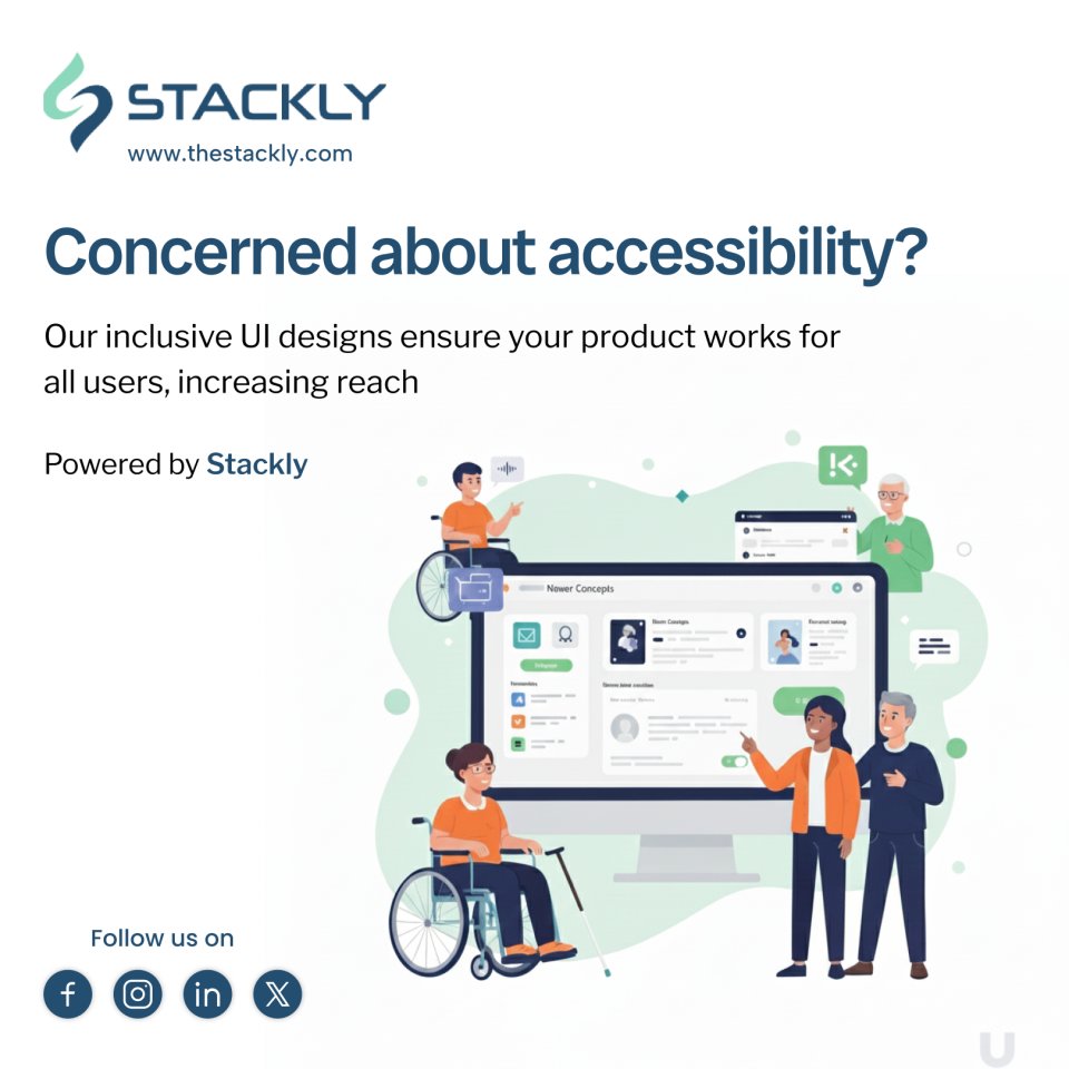 the_stackly's tweet photo. ♿ Concerned about accessibility? Our inclusive UI designs ensure your product works for all users, increasing reach. — Powered by Stackly.

#Stackly #StacklyDigital #AppUX #UserExperience #UXDesign https://t.co/H3j1aY6SAS