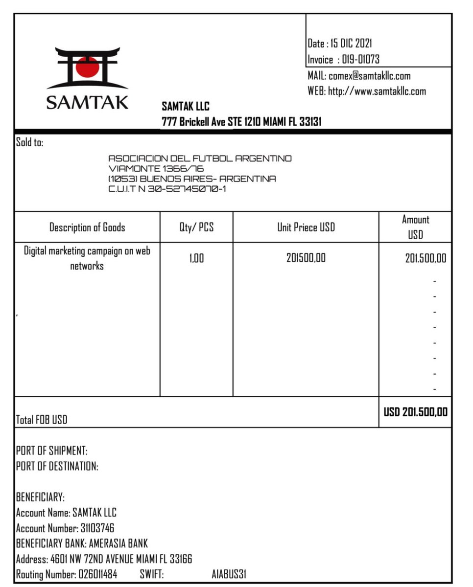 BrunoYacono's tweet image. Caso AFA/Tapia/Toviggino

En 2021 la AFA pagó USD400.000 a la firma SAMTAK por el servicio de marketing y redes sociales

La empresa sería fantasma. Sin empleados y CERRADA en septiembre de 2024

SAMTAK era representada por otra empresa oscura. Muy.

Hilo 🧵 con @JonatanViale