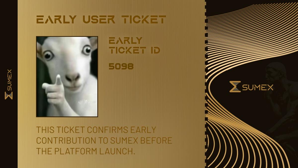 operator9096's tweet photo. I want to become one of the EARLY BIRDS in @Sumex_Labs!

Only 5,000 roles - and they’re getting claimed fast.

Their first OG-PASS wave was claimed in just one day, I’m not missing this one.

TGE SOOOOOON!

btw - check out my excellent ticket https://t.co/Hl0GcioBsF