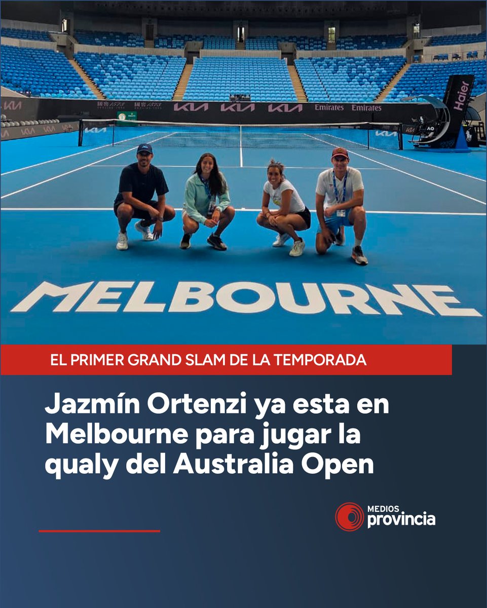 🎾Jazmín Ortenzi ya se encuentra en Melbourne para competir en el cuadro clasificatorio (qualy) del Australian Open 2026, el primer Grand Slam de la temporada del tenis mundial.

🖥️Más info en tiempopopular.com.ar