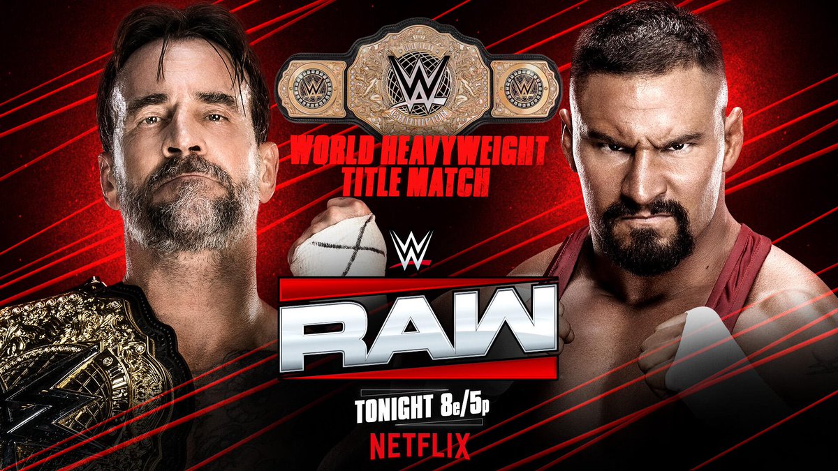 CM Punk (c) vs Bron Breakker (WWE World Heavyweight Championship) @ WWE RAW:

⭐️⭐️⭐️⭐️.25

- <a href="/WONF4W/">Wrestling Observer</a>