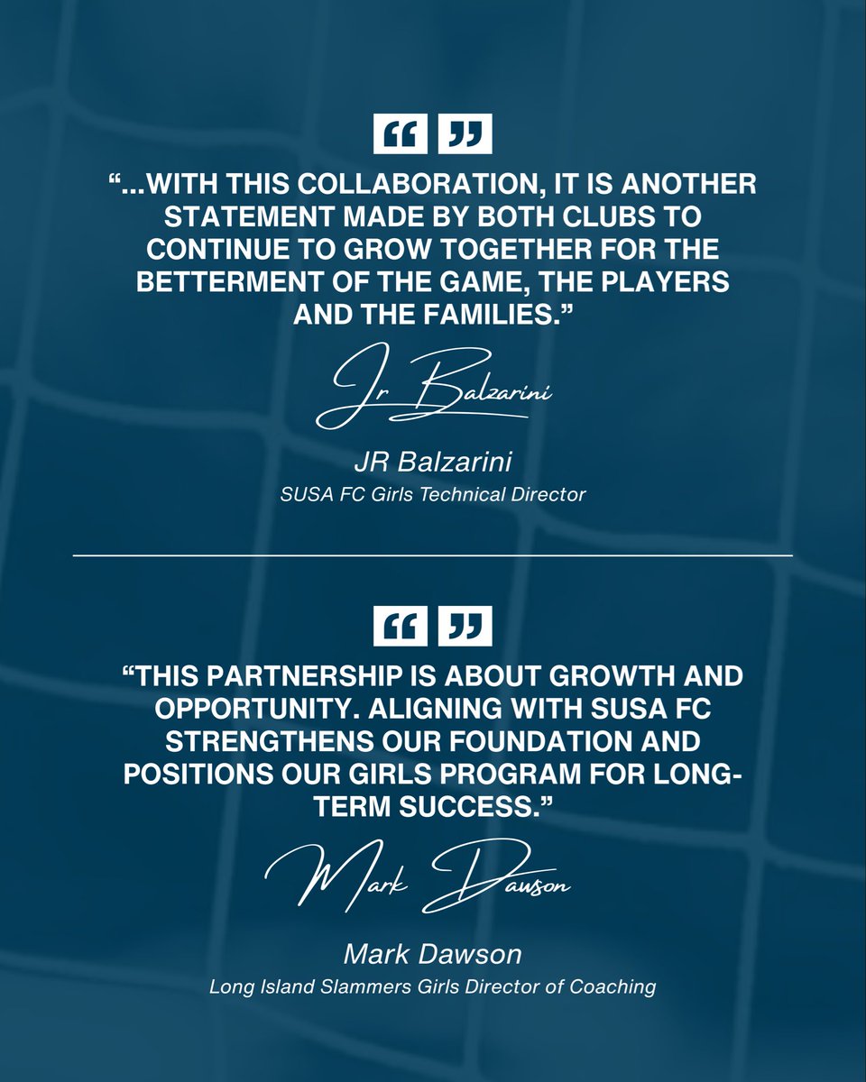 lislammers's tweet photo. Girls Side Announcement: SUSA FC 🤝 LI SLAMMERS 🔥 ⚽️ https://t.co/9tnVLdylwW