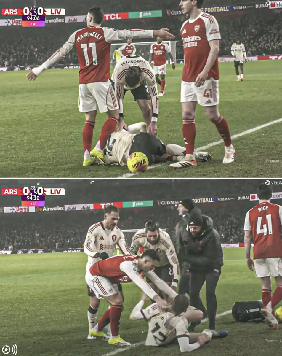 They are calling Martinelli a 'Warrior' for pushing an injured Bradley, but there is a thin line between 'Winning Mentality' and 'Emotional Weakness'.
A man who loses his cool so much that he manhandles a fellow professional in pain has lost his Frame. Real power is having the