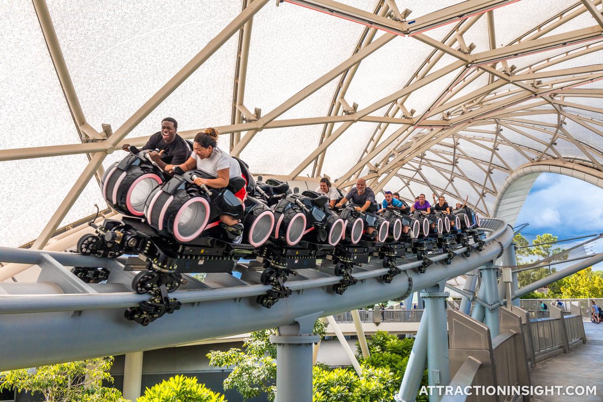 AttractInsight's tweet image. Race into the digital frontier on TRON Lightcycle / Run at Walt Disney World’s Magic Kingdom.