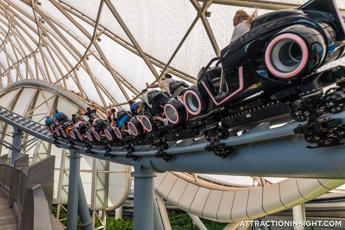 AttractInsight's tweet image. Race into the digital frontier on TRON Lightcycle / Run at Walt Disney World’s Magic Kingdom.