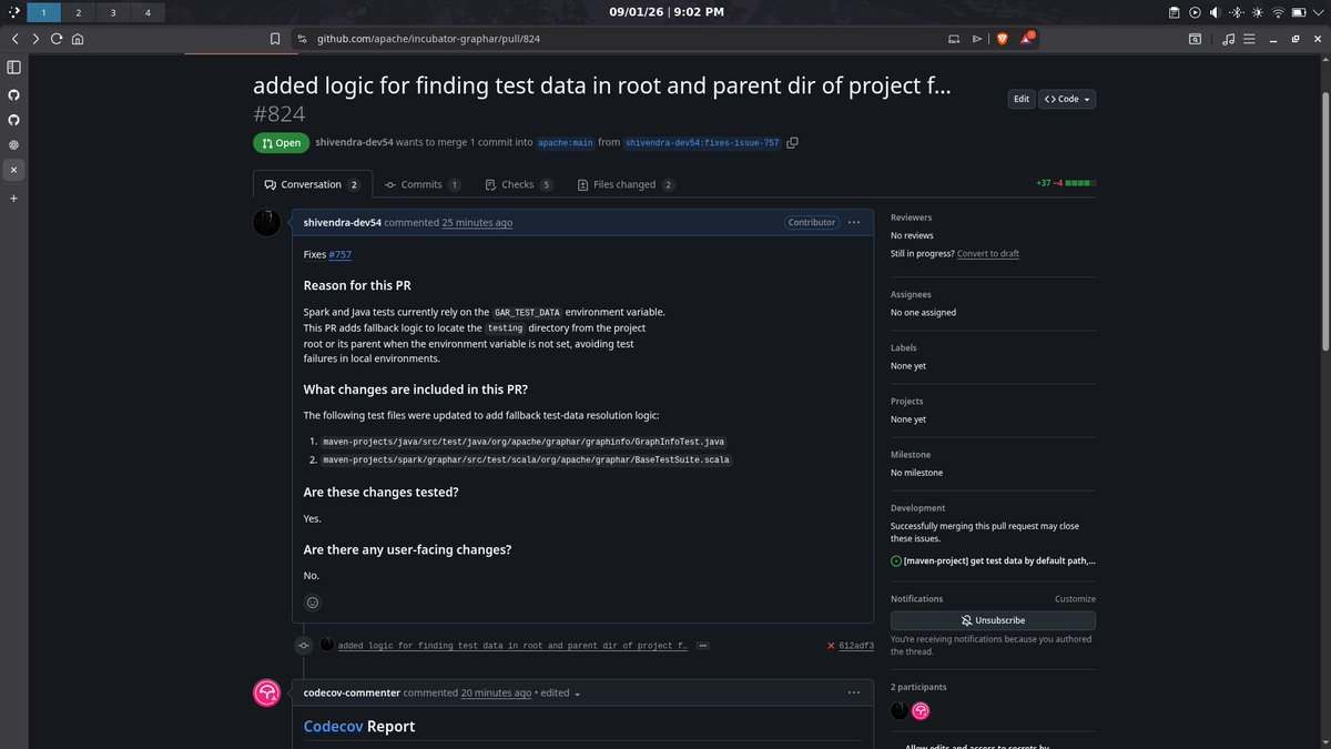 shivendraYellow's tweet image. worked on some open source stuff today !!!
there was a simple issue in maven-project of incubator-graphAr in @TheASF 
#coding #open_source #contributing