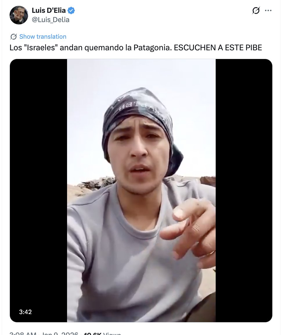 Crónica de la conspiración sobre los incendios en Chubut e Israel. Spoiler: no va a pasar nada porque no hay nada, pero después va a servir para que digan que “nadie hizo nada”. Las teorías confirmativas son circulares y se confirman a sí mismas. +