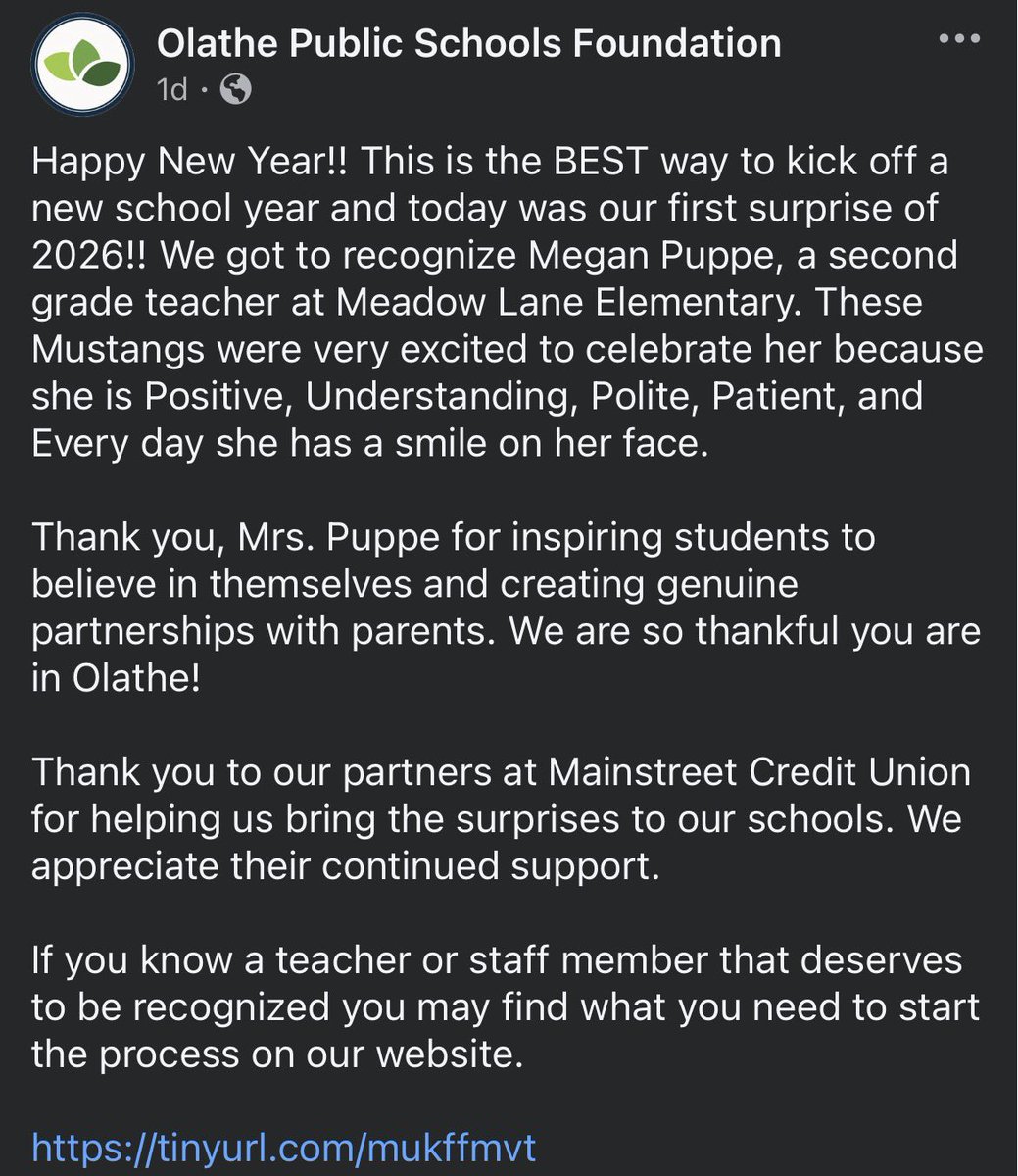 Meadow Lane Elementary USD 233 tweet media