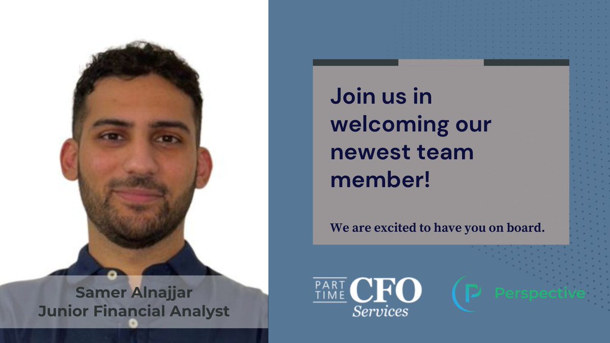 PTCFO's tweet image. Please join us in welcoming Samer Alnajjar to the team! He joins PTCFO as Junior Financial Analyst. Learn more about Samer here 👉 parttimecfoservices.ca/profiles/samer… #welcometotheteam #juniorfinancialanalyst