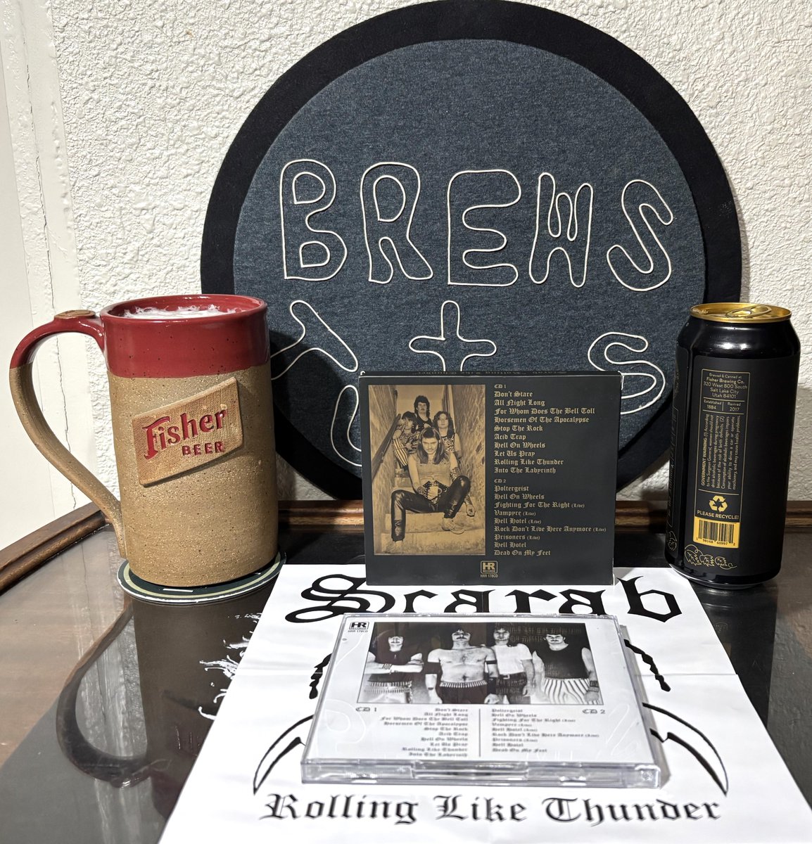 #Scarab "Rolling Like Thunder" &amp; <a href="/FisherBrewingCo/">Fisher Brewing Co</a> Fisher Cerveza Mexican Style Lager  brewsandtunes.blogspot.com/2026/01/januar…