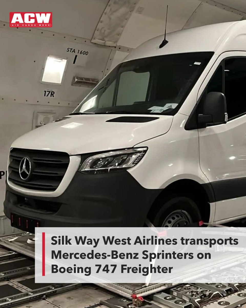 aircargoweek's tweet image. Silk Way West Airlines moves Mercedes‑Benz Sprinters aboard a Boeing 747 freighter.

aircargoweek.com/silk-way-west-…

#aircargo #freighter #automotivelogistics #boeing747 #cargoindustry