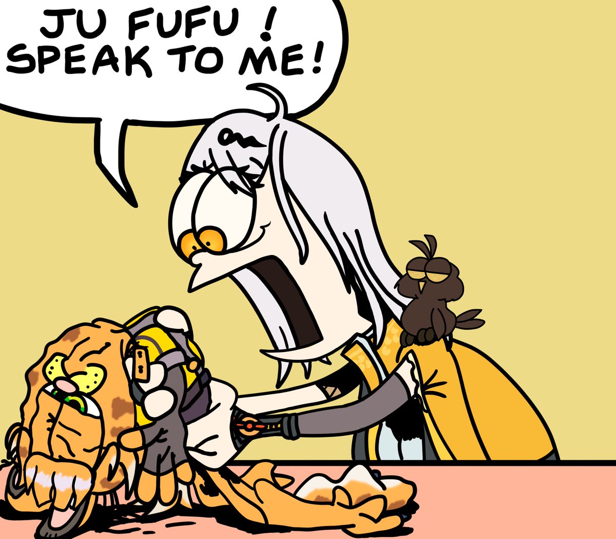 Joco_start's tweet image. Ju Fufu after her Birthday (she ate too much)

#zzzero #jufufu