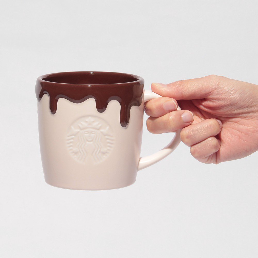 00sh_____'s tweet image. 溶けチョコとピンクベージュのマグカップ、
Starbucksの新作可愛すぎ（1/12発売予定）