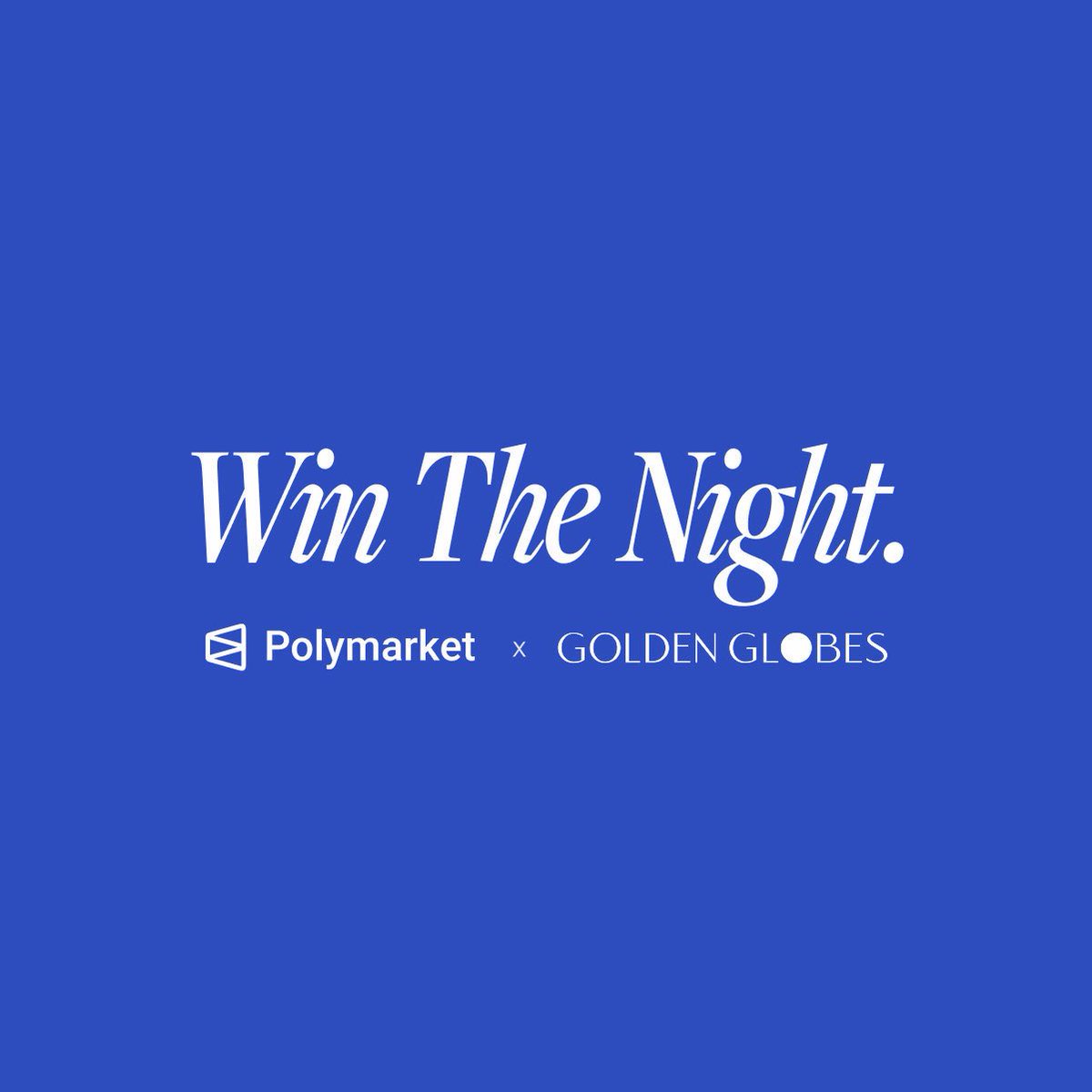 Polymarket is honored & proud to be named the exclusive prediction market partner of the Golden Globes. Tune in Sunday.