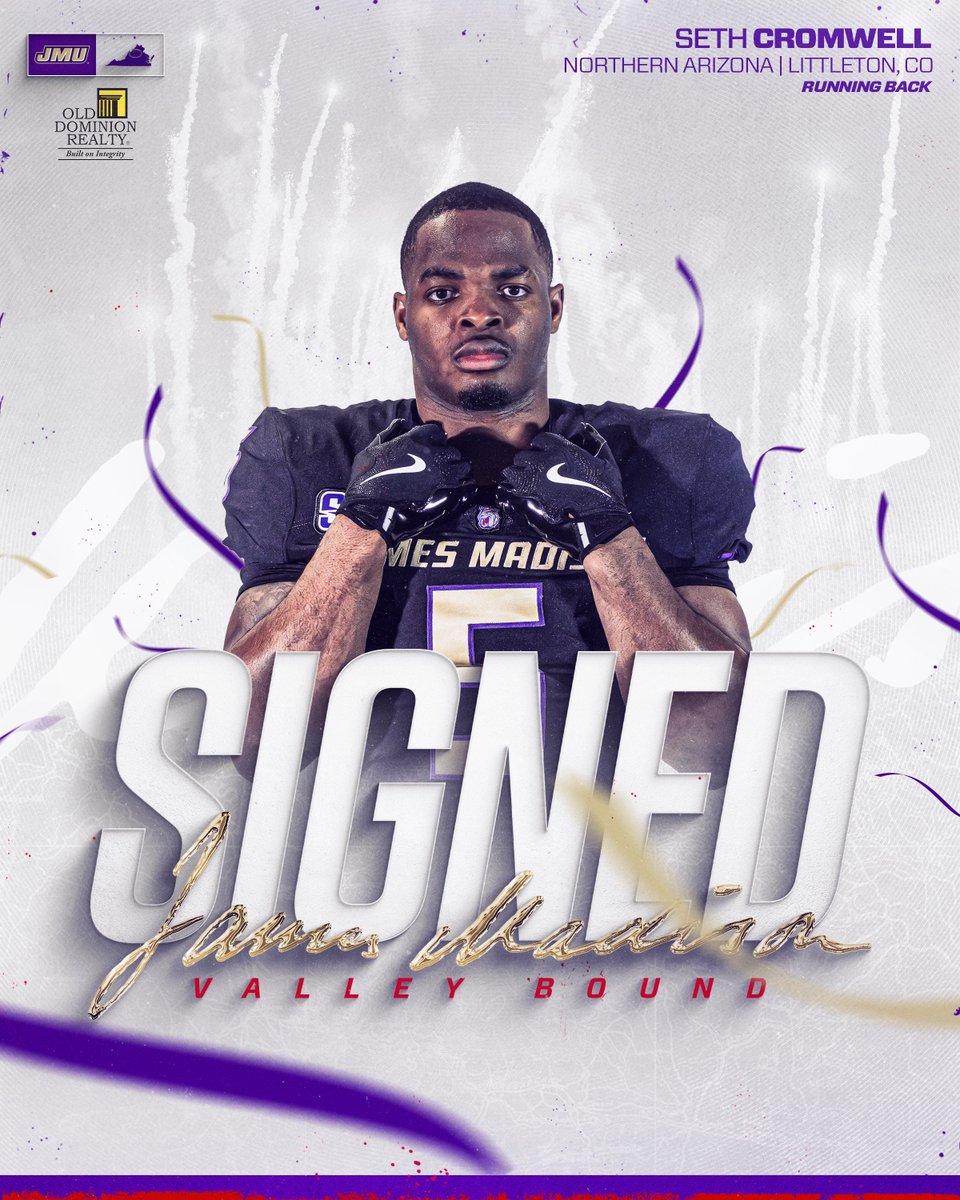 JMUFootball's tweet image. Welcome to the Valley, @SethCromwell.

#GoDukes