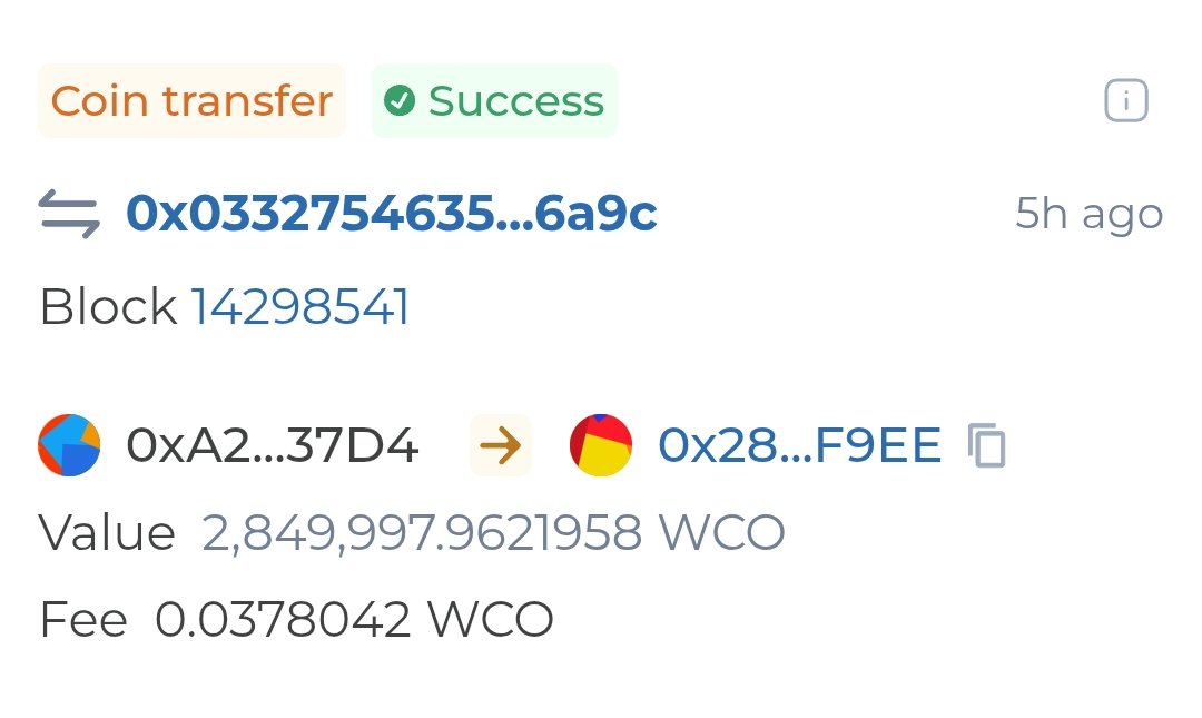 VenomousInsect's tweet photo. The $WCO rug scam continues. 

Today, @Anish_tweeets transferred 2.85M tokens to MEXC. 

For everyone new reading this post, he's been dumping tokens and scammed 52M USD over the last years between his previous token WTK and now with WCO.

🚨Do not buy WCO. It's a proven scam 🚨 https://t.co/AtNRzjATIz