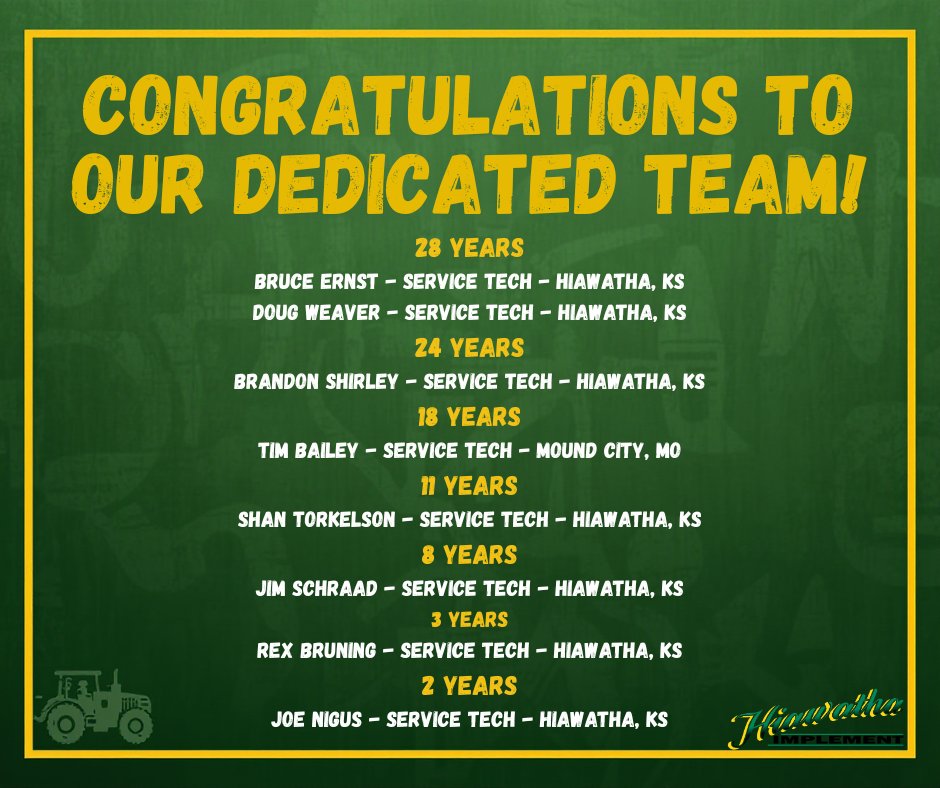 Help us by congratulating our wonderful team members with January work anniversaries. The dedication, commitment, and passion our team brings to the table never goes unnoticed. Thank you for all your hard work!