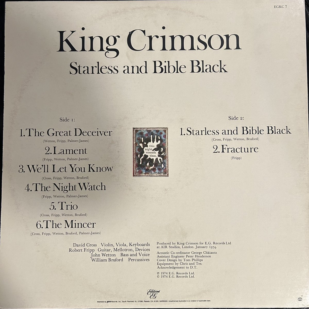 VariationsVinyl's tweet image. #AtoZ -The Redux- (Letter K)  
#KingCrimson “Starless and Bible Black” 1974  
Sixth studio album. Hybrid of live improvisations (audience erased) and studio tracks—intense prog 
#nowspinning #vinyl #vinylcommunity