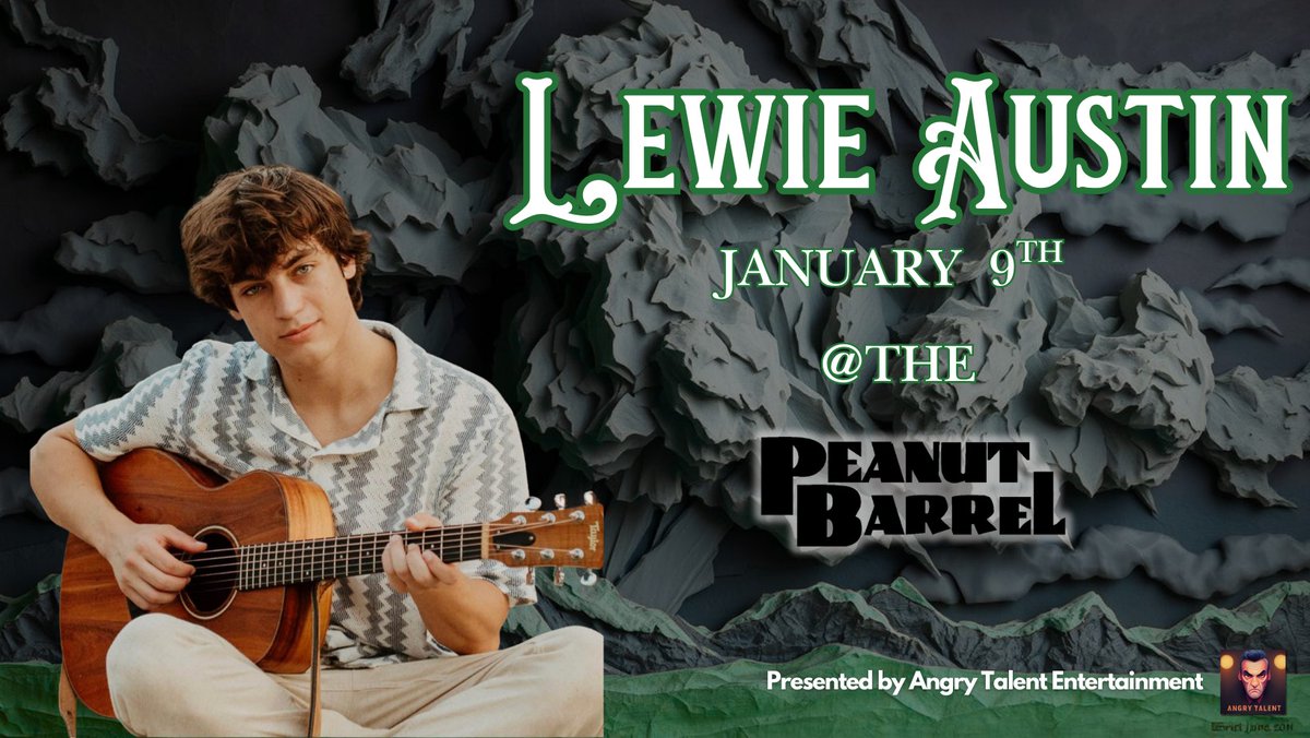 Live music from Lewie Austin starts tonight at 8pm! 🎵