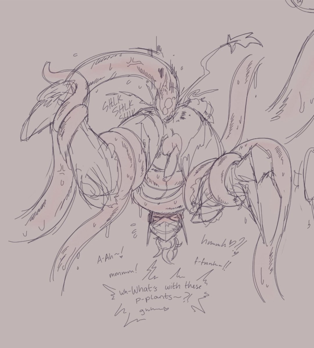 gxxdgxd4's tweet photo. [OC] something something tentacle plant monster https://t.co/O6dUdq1uzd