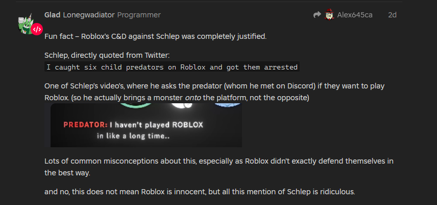 kenzdev_'s tweet image. There’s been a lot of discussion lately around Roblox, moderation, and creators. 
It’s a complex situation with multiple sides. There are valid criticisms to discuss, but also a lot of misinformation being passed around it seems like
Would appreciate a reply of the full situation…