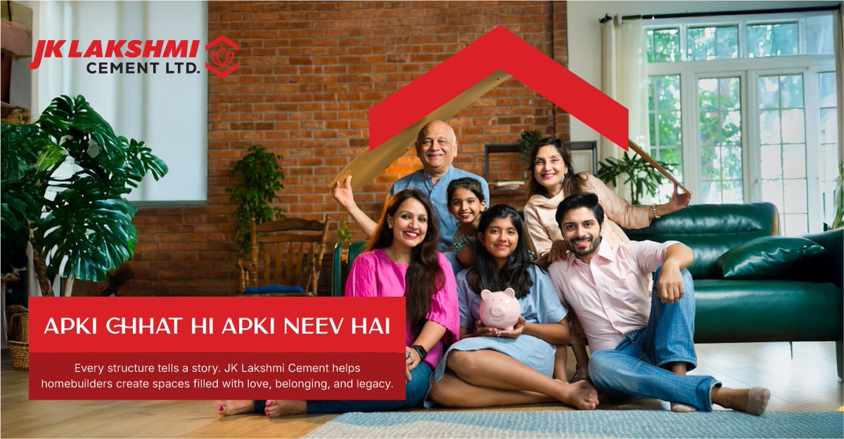 JKLCofficial's tweet photo. Ghar wahi jo yaadon se bhara ho, neev wahi jo bharose se bani ho.
#ApkiChhatHiApkiNeevHai
#HomeIsLegacy #BuildWithHeart #IndianHomes #Togetherness #StrongFoundation #BulandSoch #CementingDreams #JKLakshmiCement https://t.co/G9vhcsV3LJ
