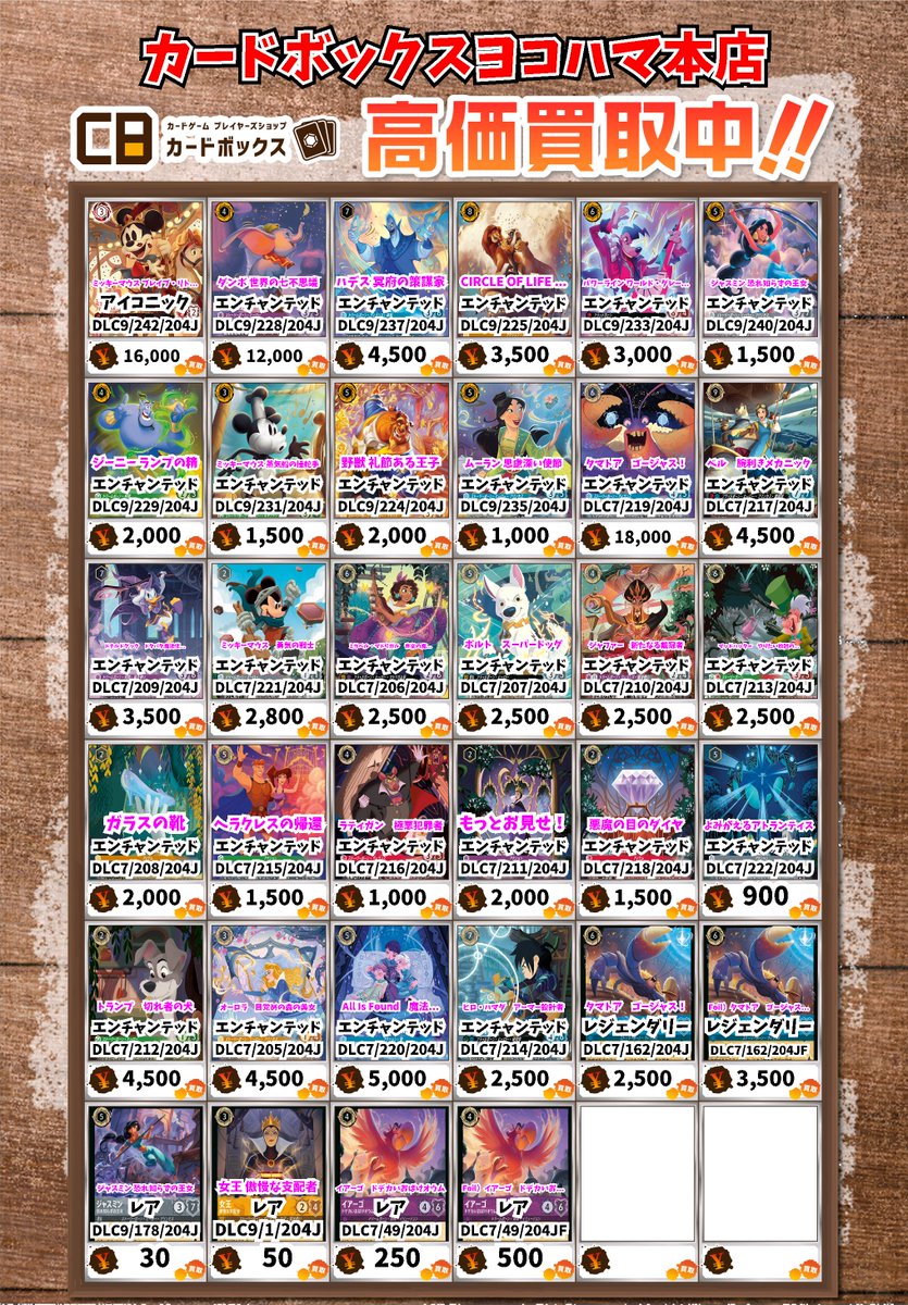 ディズニー・ロルカナ買取情報！ ダンボ 世界の七不思議 ｴﾝﾁｬﾝﾃｯﾄﾞ