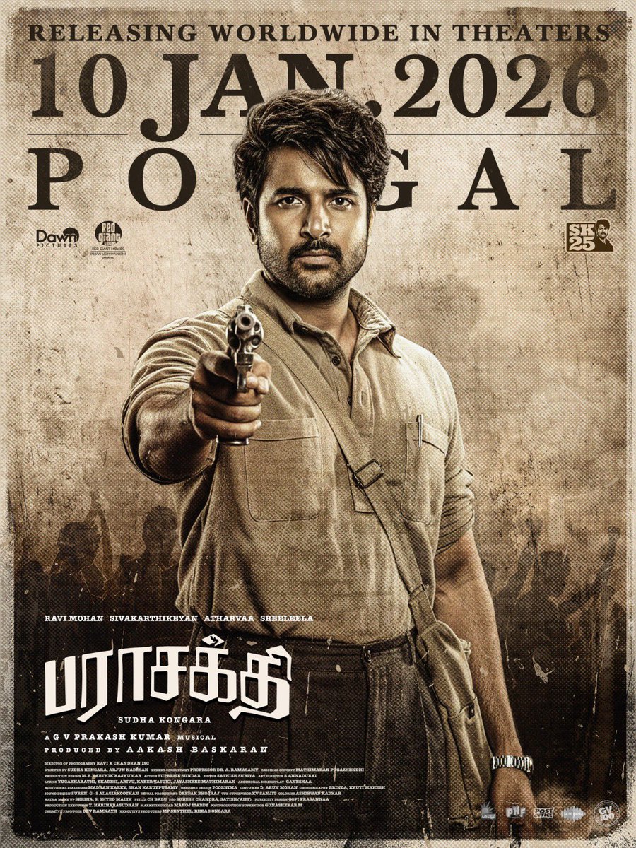 🎉 Finally, PARASAKTHI is confirmed and bookings are OPEN now!
Grab your tickets and celebrate this Pongal by watching PARASAKTHI with your family.
Don’t miss the festive blockbuster experience! 🔥🎬

🚨 FDFS ALERT
PARASAKTHI FDFS at 9:00 AM 🕘
#ParasakthiFromJan10