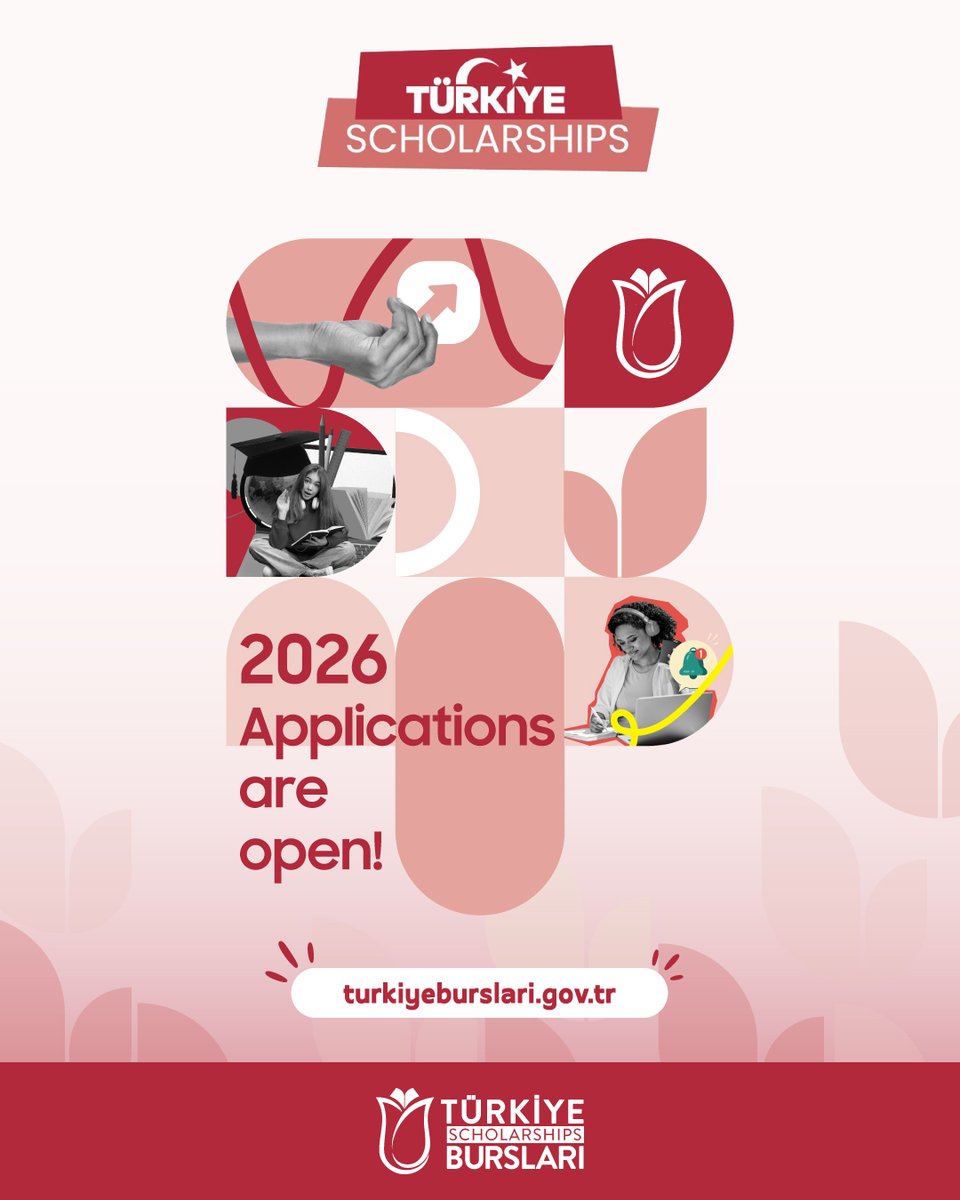 🎉 Applications for Türkiye Scholarships 2026 are now open!

🌍 A world-class education, a truly global network, and a journey that can change your life — all begin here.

Apply now and take your place in a new world of opportunities.

🌐 turkiyeburslari.gov.tr