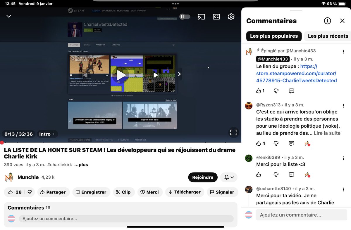 Donc là je tombe sur une chaîne d’un mec qui fait des lets play,je regarde, j’aime bien, a un moment donné je fouille sa chaîne, voilà sur quoi je tombe.. je cherche son Twitter et c’est encore pire 

 <a href="/433Munchie/">Munchie 433</a> faut aller te faire foutre