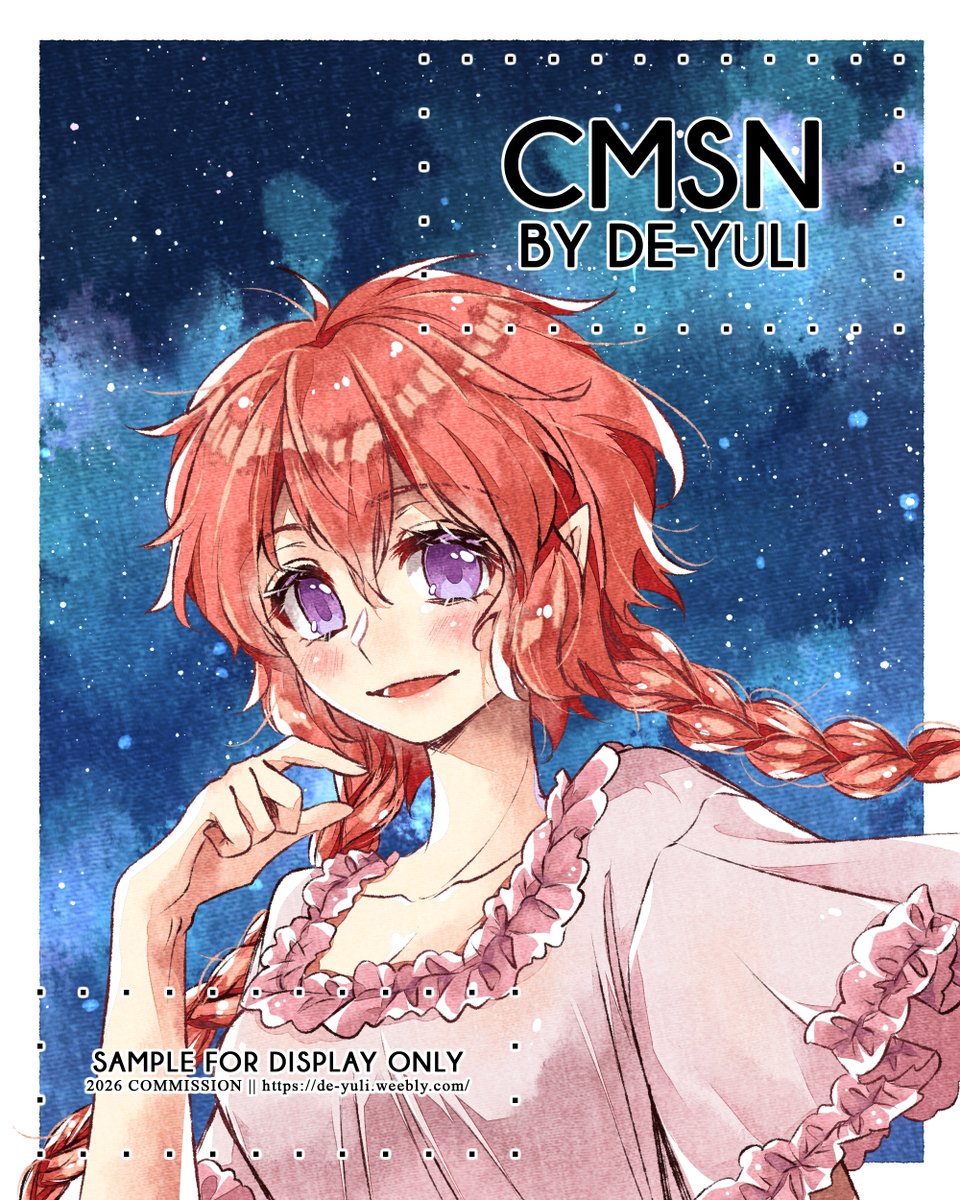 Surprise Me Watercolor Headshot sample 02! You can check the service here~  
vgen.co/de-yuli/servic…
RTs are appreciated✨ #opencommissions #commissionsopen #VGenComm #VGenOpen #artidn