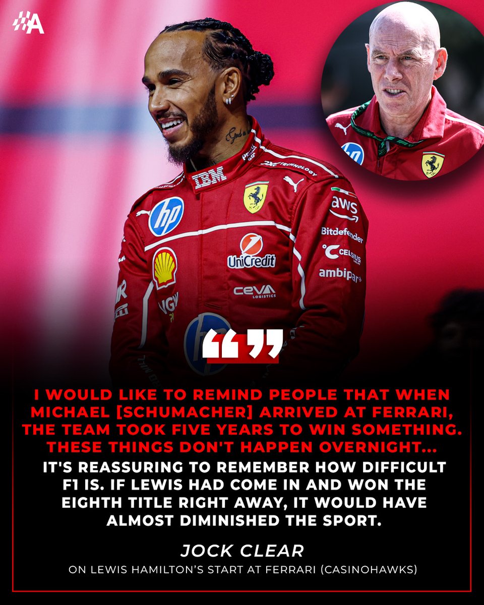 Former Ferrari engineer Jock Clear thinks Lewis Hamilton just needs time to succeed at the Italian team 🗣️