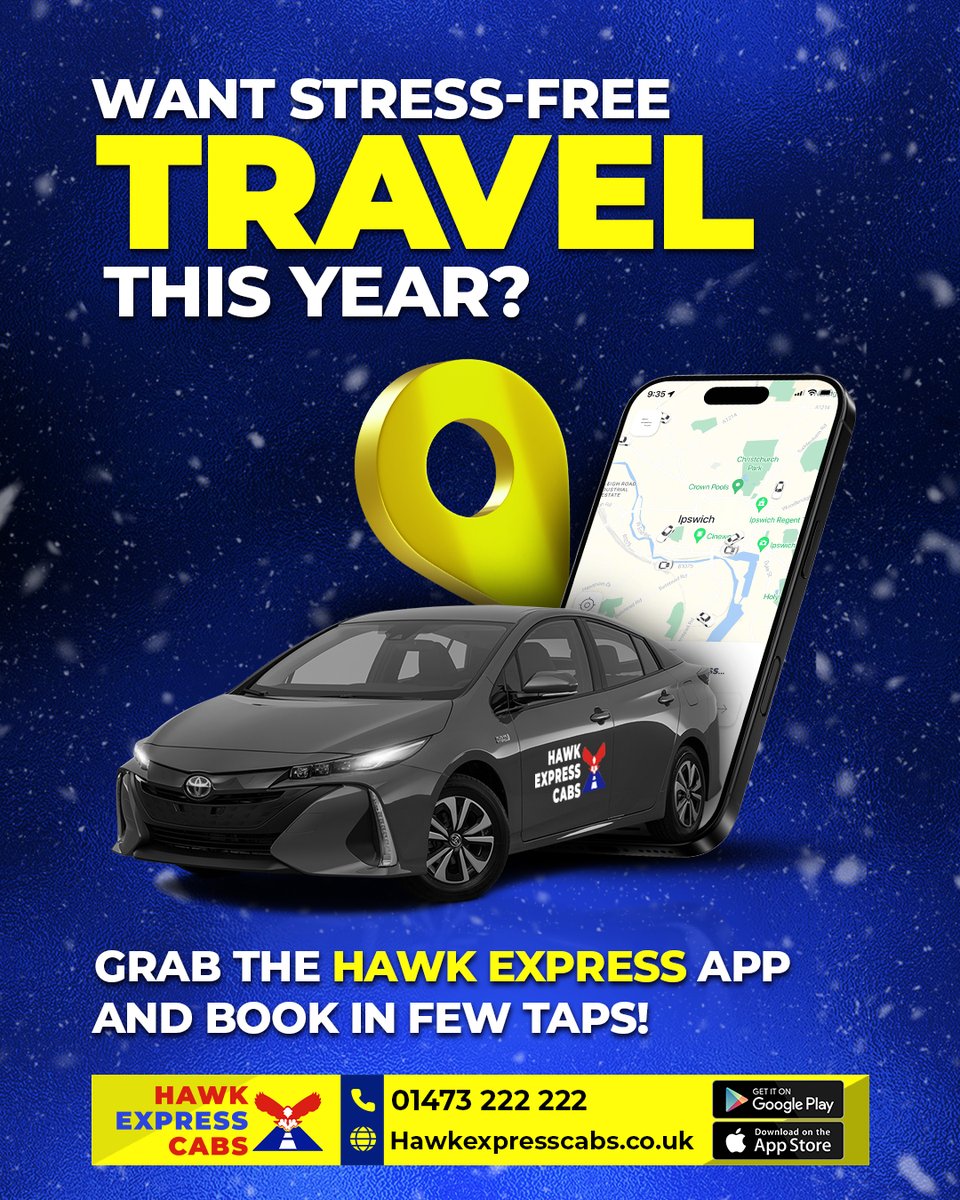 HawkExpressCab's tweet image. Alright, let’s make January a bit easier.
If you’re still calling around or waiting outside guessing where your car is… you don’t need to live like that anymore.

The Hawk Express app gives you real-time tracking, secure payments, and the joy of pre-booking your travel.