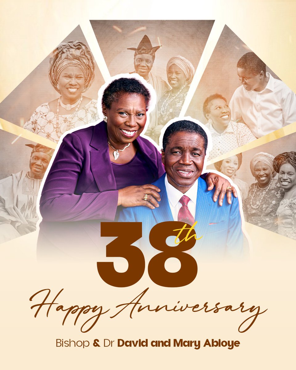 BishopDOAbioye's tweet image. Today we celebrate 38 years of covenant, consistency, love, and kingdom impact.
38 years of walking together in purpose.
38 years of standing together in faith.
38 years of building not just a home, but a legacy of ministry, service, and spiritual leadership.

This is a testimony…