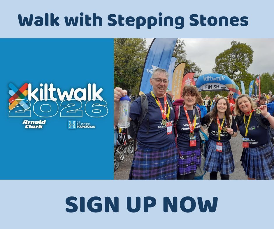 If you would like to take part in the 23, 14.5 or the 3 mile walk and raise funds for Steppping Stones then let us know💚  
We'll help get you registered, provide you with a t-shirt, and support with your sponsorship page and forms. Contact us at admin@stepstones.org.uk