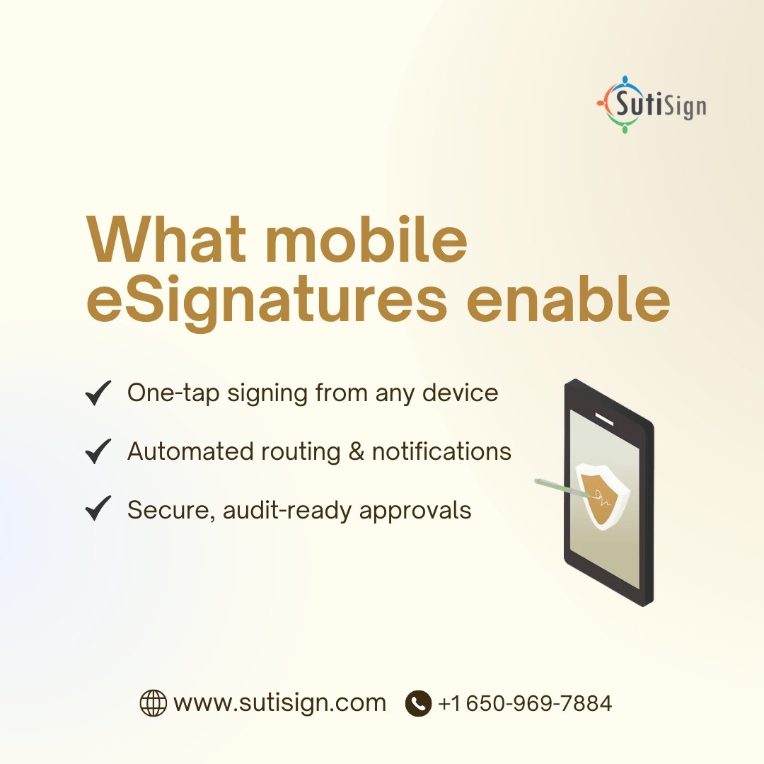 sutisoft's tweet image. Approvals fail when workflows are tied to desks—not decisions.
See how mobile eSignatures keep work moving anytime, anywhere.

👉 Read the full blog
sutisoft.com/blog/mobile-es…

#eSignatures #DigitalWorkflows #BusinessAgility #MobileWork #SutiSign