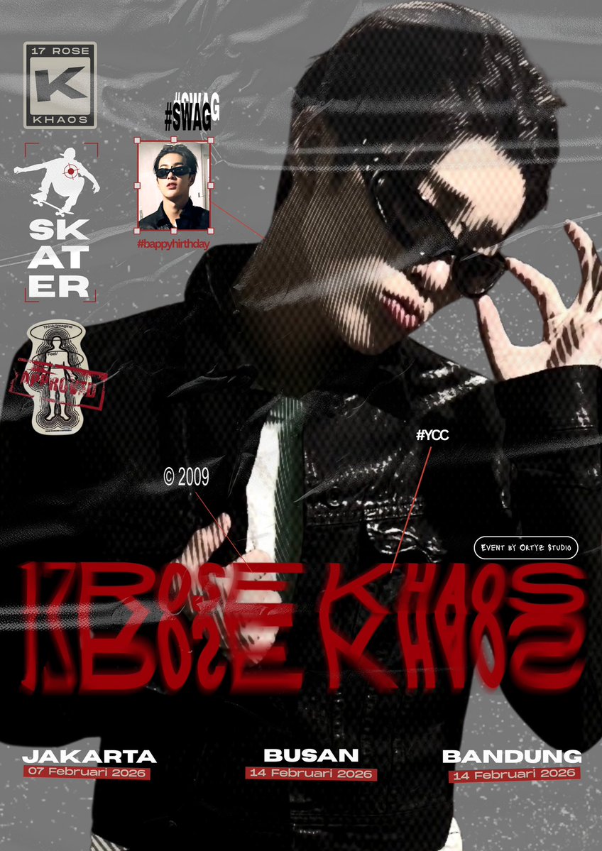 ortyzstudio's tweet image. ꫂ ၴႅၴ 𝟏𝟕𝐑𝐎𝐒𝐄 𝐊𝐇𝐀𝐎𝐒  ꫂ ၴႅၴ 

⤷ 🛹ˎˊ˗
#𝙺𝚎𝚘𝚗𝚑𝚘 𝙱𝚒𝚛𝚝𝚑𝚍𝚊𝚢 𝙲𝚊𝚏𝚎 𝙴𝚟𝚎𝚗𝚝  
 
⌖ Bandung, Busan, Jakarta

[Details on poster]

⤷ 🛹ˎˊ˗
𝐑𝐒𝐕𝐏 𝐨𝐩𝐞𝐧 - 𝐉𝐚𝐧𝐮𝐚𝐫𝐲 𝟏𝟏𝐭𝐡, 𝟐𝟎𝟐𝟔
linktr.ee/studio_ortyz

#건호 #CORTIS #코르티스
#17ROSEKHAOS