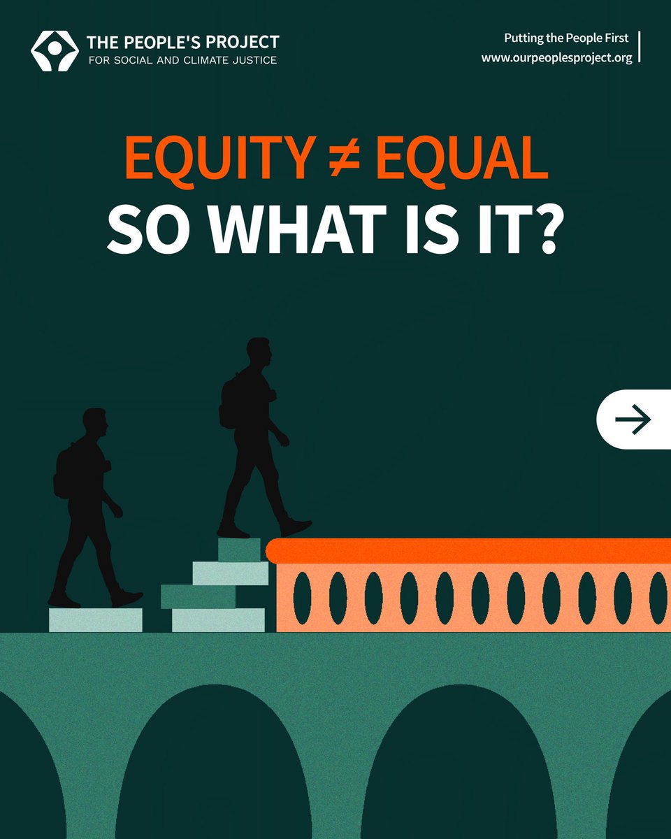 TPPSCJ's tweet photo. Equity simply means recognizing that people start from different places and intentionally providing the support, access, and opportunities each person needs to thrive. We believe that equity is about fairness in action and not just sameness in approach.

#ThePeoplesProject https://t.co/DgemXdfTQD