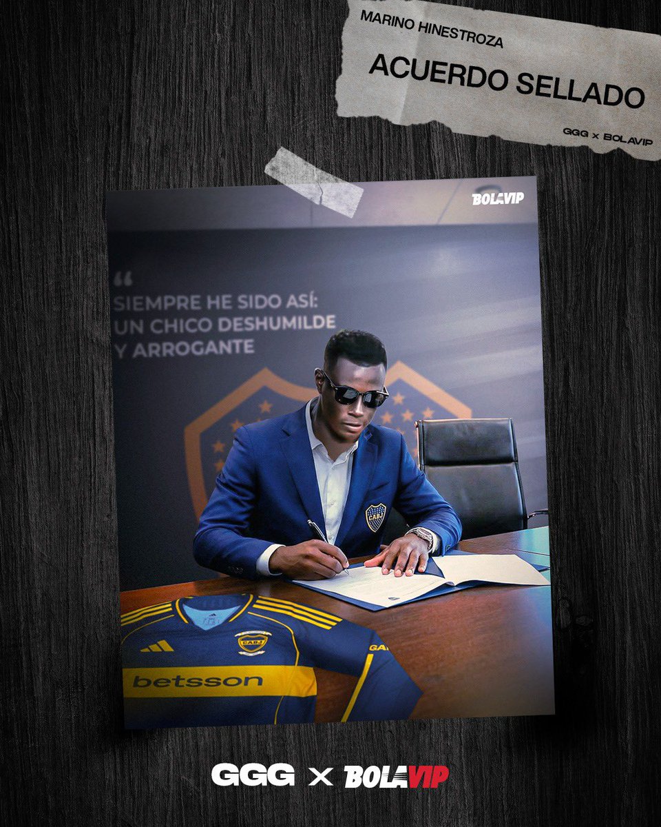 🚨Marino Hinestroza jugará en #Boca.

📍#AtleticoNacional vende al extremo 🇨🇴 luego de largas negociaciones 

✍🏾por cuatro temporadas. 

ℹ️ con <a href="/PSierraR/">Pipe Sierra</a> 

📲 shorturl.at/qVzuC