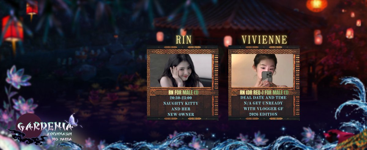 ࿇ ᚋᚂ͙ 🏯 GARDENIA’S DAY(09-01-2026)🎋ᚂ͙ᚋ ࿇
𐄮 🌊 ᚐ𓋩᛫ ۪  ✶  ᜔  OPEN  𓆸 19:19-21:21    ᜔✶ ۪  ᛫𓋩ᚐ 🪷 𐄮
𓈒 ཾ ᛭ܻ ⋆🏮 ⌁ DM ➶ <a href="/GARDENIAFORT/">GARDENIA 🕊️</a>  ☘︎  👺 ⋆ ᛭ܻ ཾ 𓈒