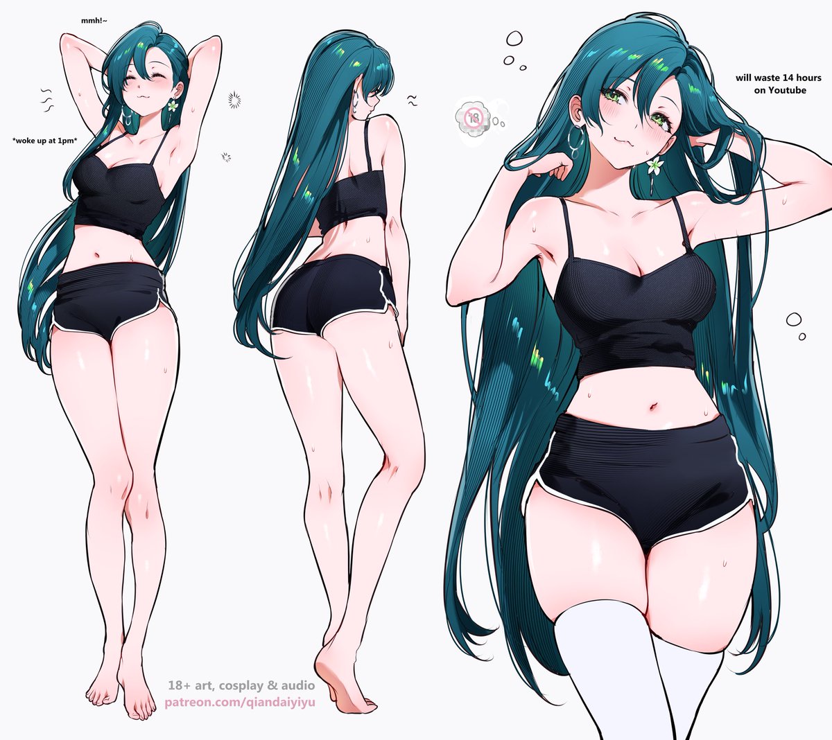 qiandaiyiyu's tweet image. Rindai morning sfw